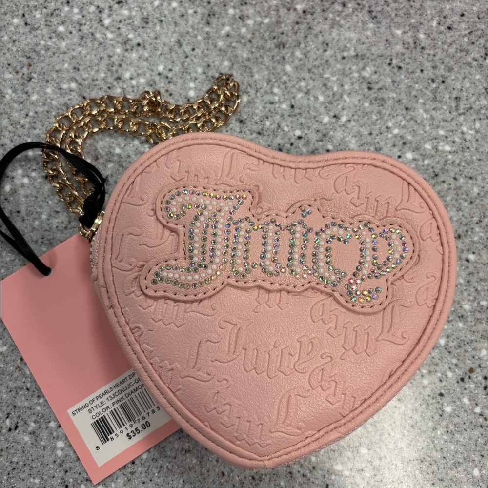 Juicy Couture Pink Heart-Shaped wristlet